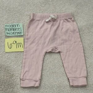 NWOT Modern Moments by Gerber Infant Light Pink Joggers, Size 6-9M